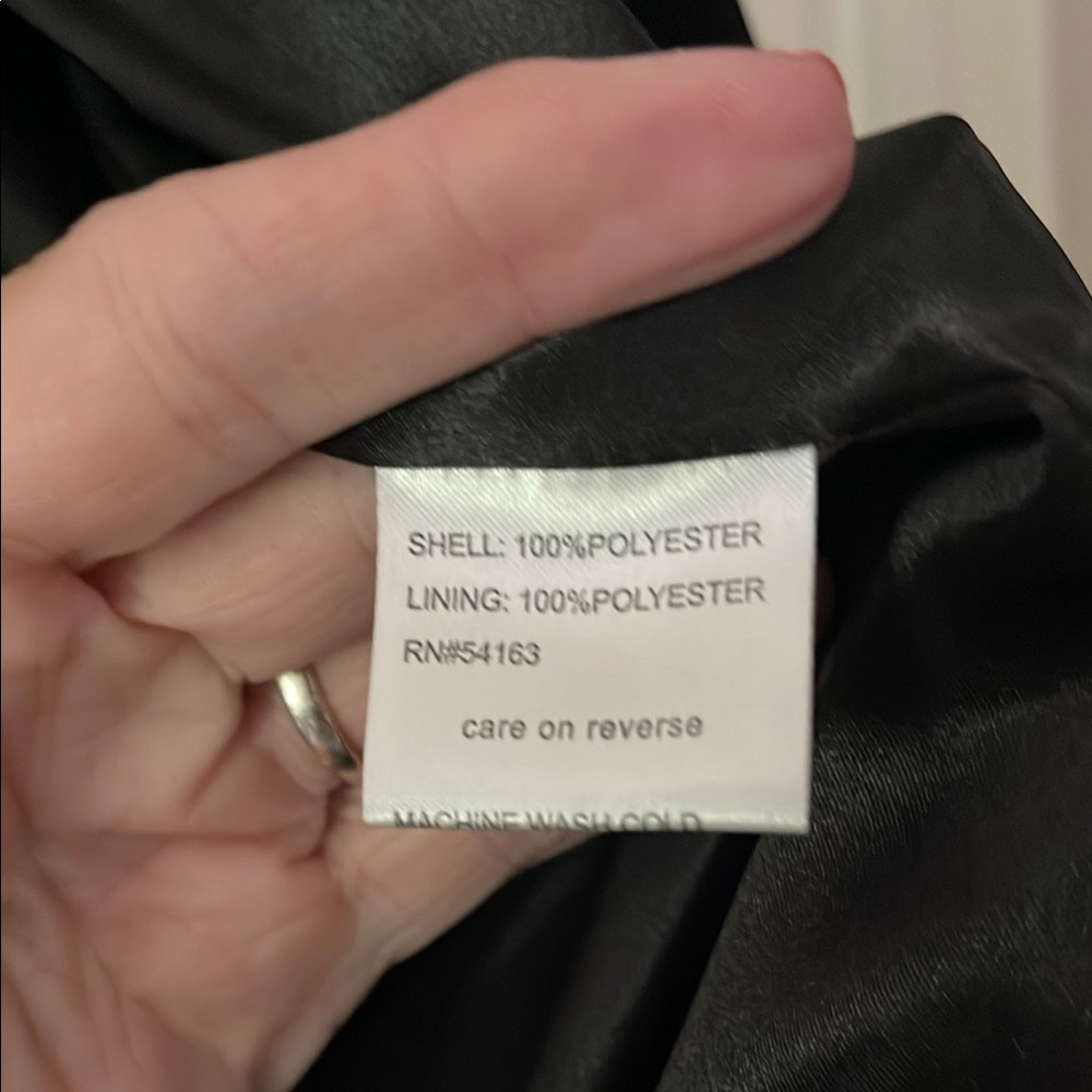 Calvin Klein Black Trench Coat with Structured Shoulders - Picture 6 of 7